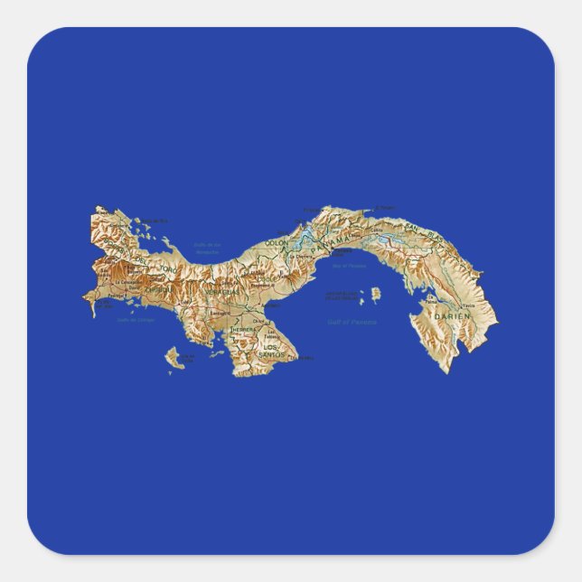 Sticker Panama Map (Devant)
