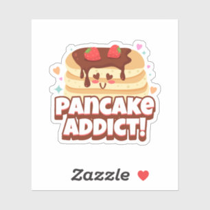 Sticker Pancake Lover Addict Design mignon