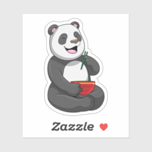Sticker Panda avec Bowl Ramen