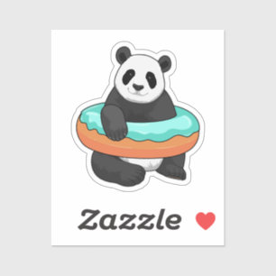 Sticker Panda avec Donut