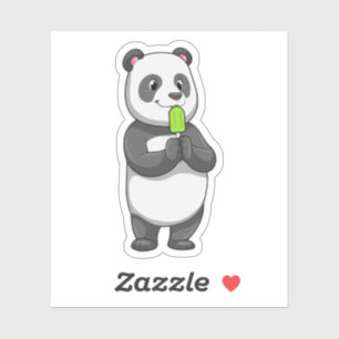 Sticker Panda avec Popsicle