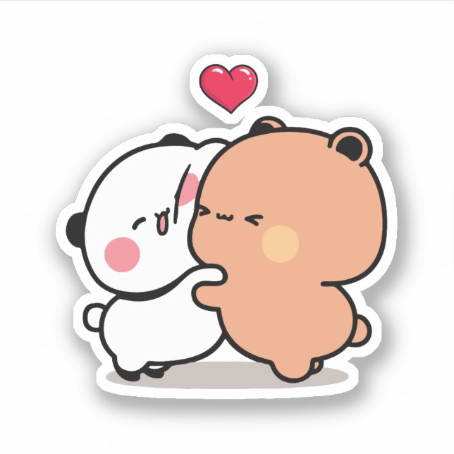 Sticker Panda bear, bubu et dudu câlin (Devant)