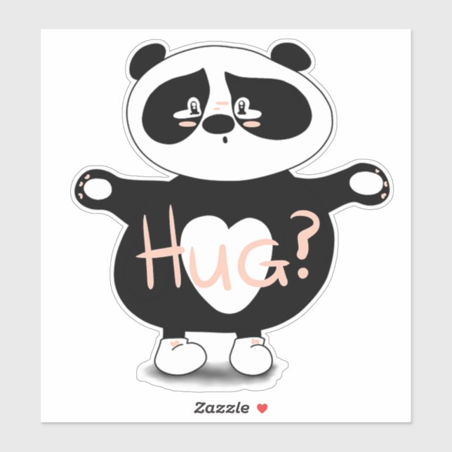 Sticker Panda Bear Hugs (Feuille)