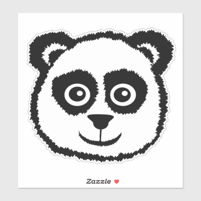 Sticker Panda caricature mignonne (Feuille)