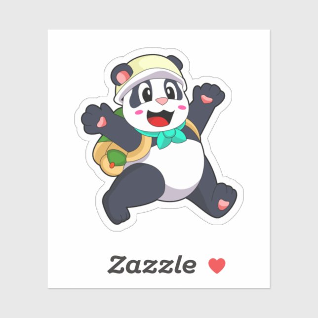 Sticker Panda comme étudiant (Feuille)
