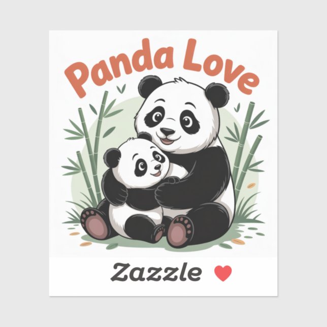 Sticker Panda confortable de retour à l'école (Feuille)