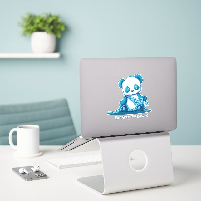 Sticker Panda Cub (Ordinateur portable sur le bureau)
