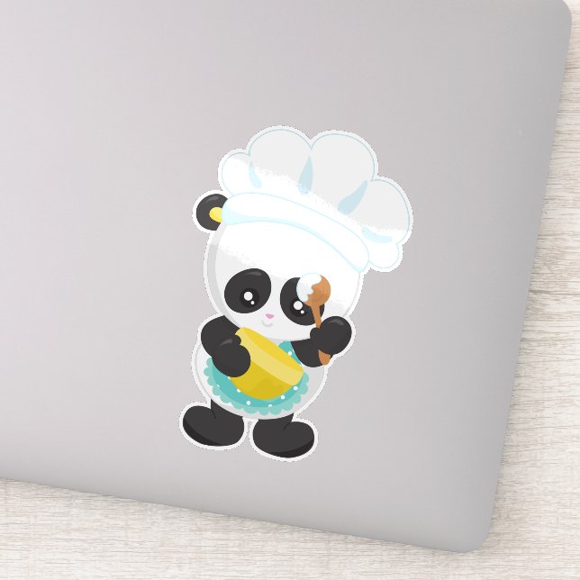 Sticker Panda cuisine, Panda À Cuisson, Apron, Bol À Whisk (Détail)