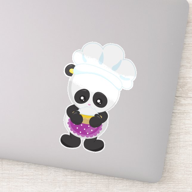 Sticker Panda De cuisine, Panda De Cuisson, Panda Avec Tar (Détail)