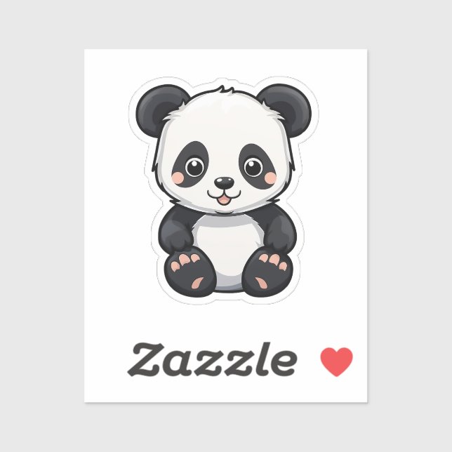 Sticker Panda de dessin (Feuille)