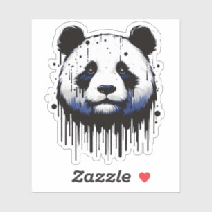 Sticker Panda de la goutte de peinture