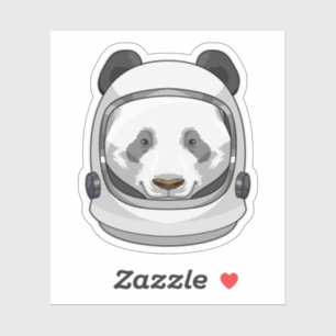Sticker Panda en astronaute avec casque