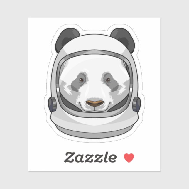 Sticker Panda en astronaute avec casque (Feuille)