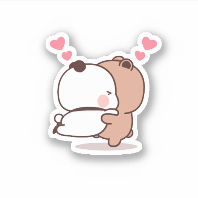 Sticker Panda Et Brownie Bear Couple (Devant)