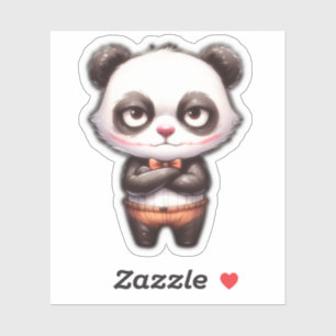 Sticker panda joker, panda drôle