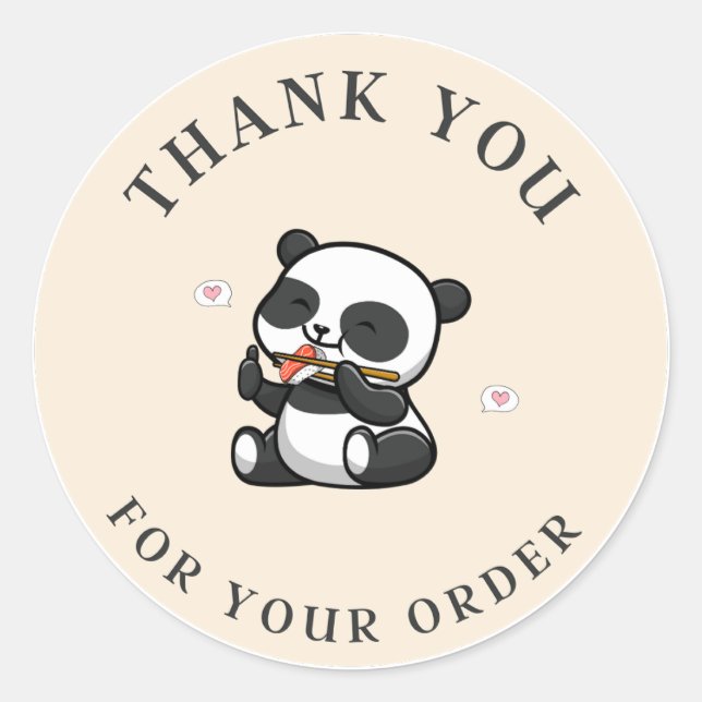 Sticker Panda Merci (Devant)