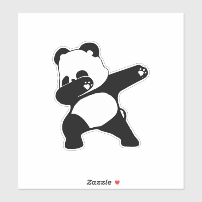 Sticker Panda qui dab, Panda drôle danse dab (Feuille)