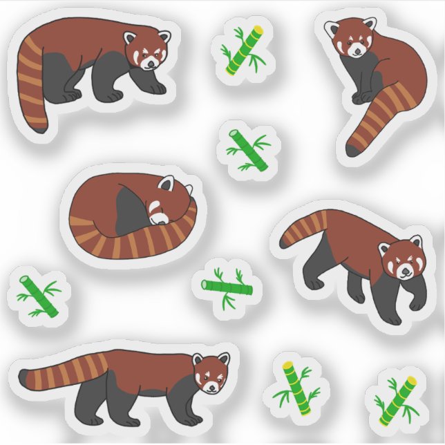 Sticker Panda rouge (Devant)
