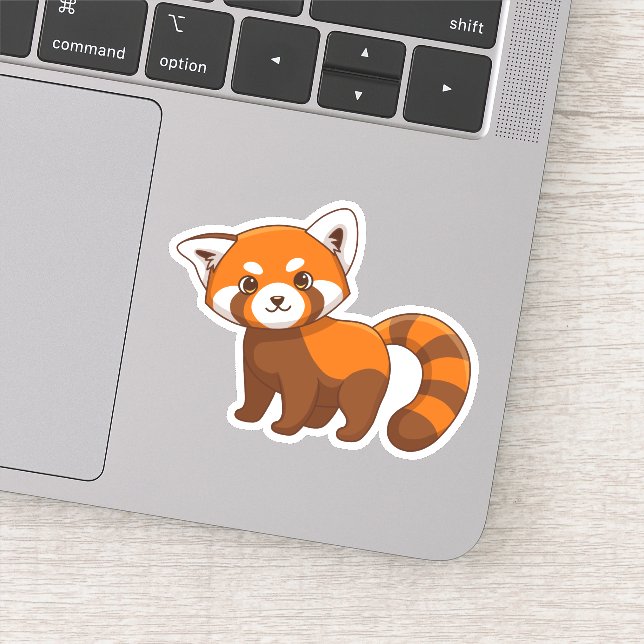 Sticker Panda roux mignon (Détail)