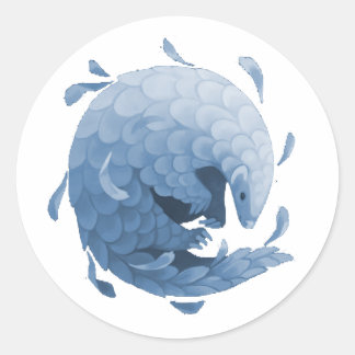 Sticker Pangolin (Bleu)