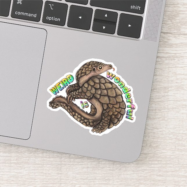 Sticker Pangolin Weird est merveilleux (Détail)