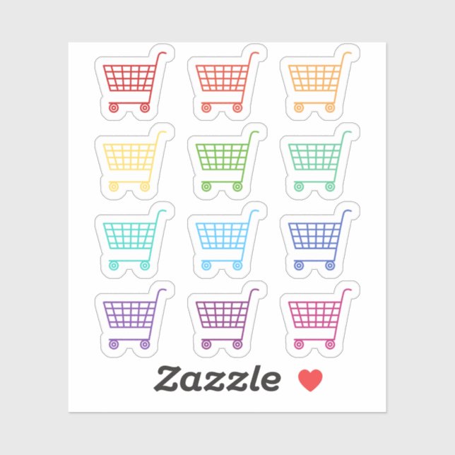 Sticker Panier de courses du jour Calendrier Planificateur (Feuille)