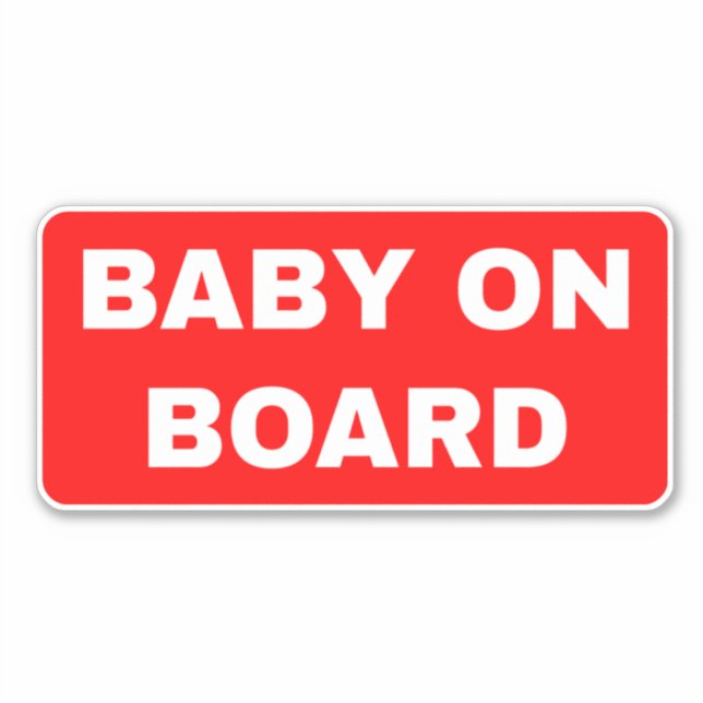 Sticker Panneau bébé à bord - Fenêtre voiture (Devant)