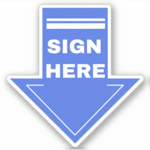 Sticker Panneau bleu ici