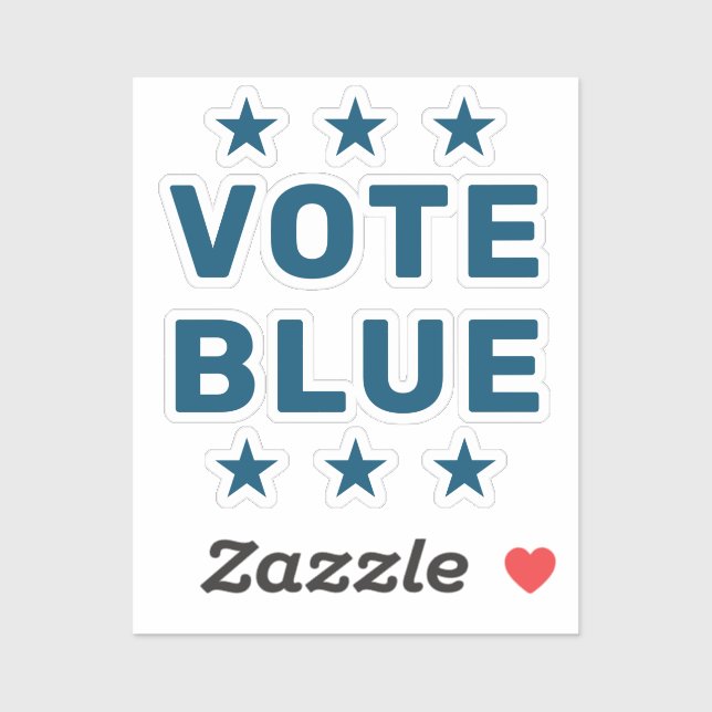 Sticker Panneau bleu Vote (Feuille)