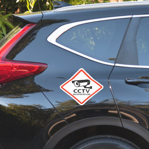Sticker Panneau d'avertissement de la CCTV en fonctionneme