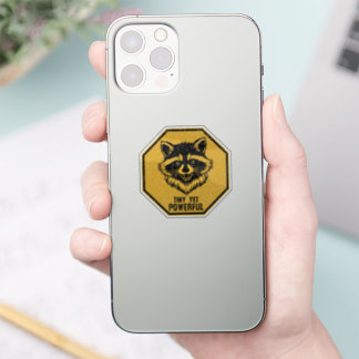 Sticker Panneau d'avertissement de raton laveur minuscule 