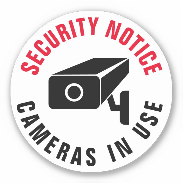 Sticker Panneau d'avertissement de vidéosurveillance de sé (Devant)