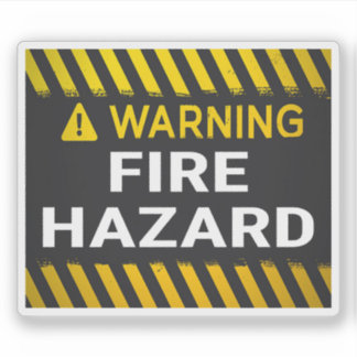 Sticker Panneau d'avertissement Risque d'incendie