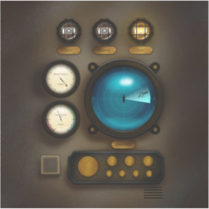 Sticker Panneau de configuration du navire antique Retro S