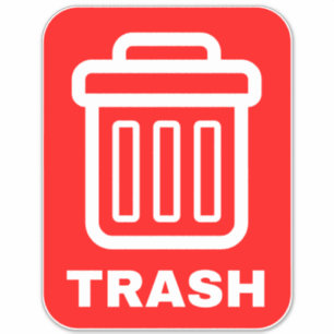 Sticker Panneau de poubelle - Décharge Conteneur à ordures