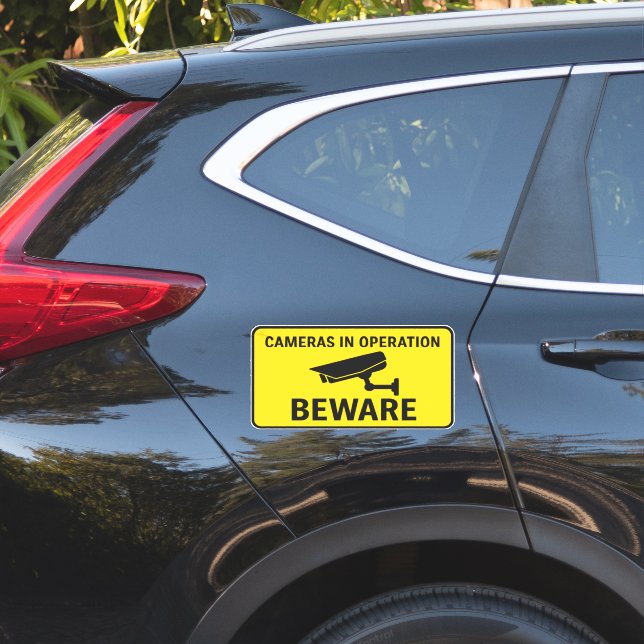 Sticker Panneau de sécurité - Caméras en fonctionnement (Coté voiture)