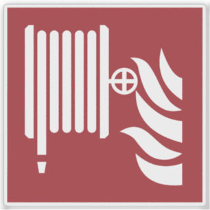 Sticker Panneau de sécurité de l'bobine de tuyau d'incendi