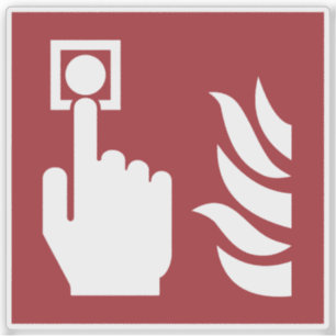 Sticker Panneau de sécurité du bouton d'alarme incendie