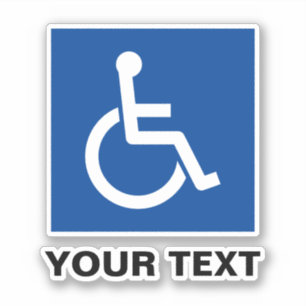 Sticker Panneau d'handicap pour fauteuil roulant bleu