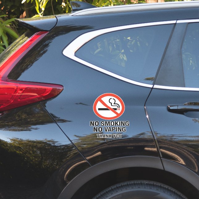 Sticker Panneau Interdiction de Fumer et de Vaper - Sensib (Coté voiture)