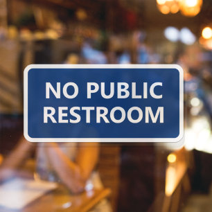Sticker Panneau Pas de Toilettes Publiques