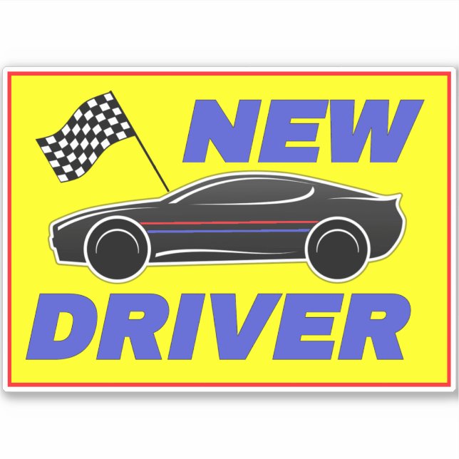 Sticker Panneau pour Conducteur Débutant Moderne pour Voit (Devant)