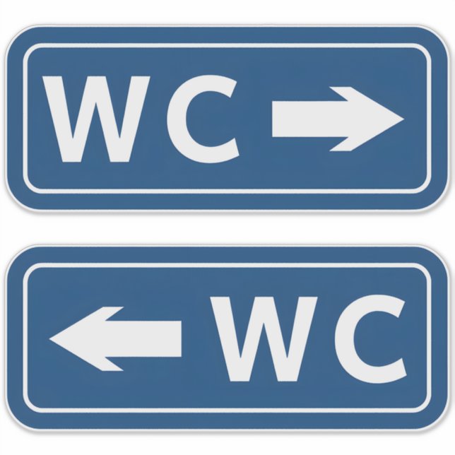 Sticker Panneau toilette WC (Devant)