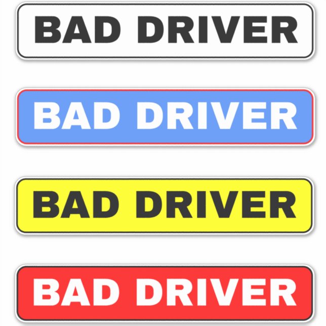 Sticker Panneaux de mauvais conducteurs (Devant)