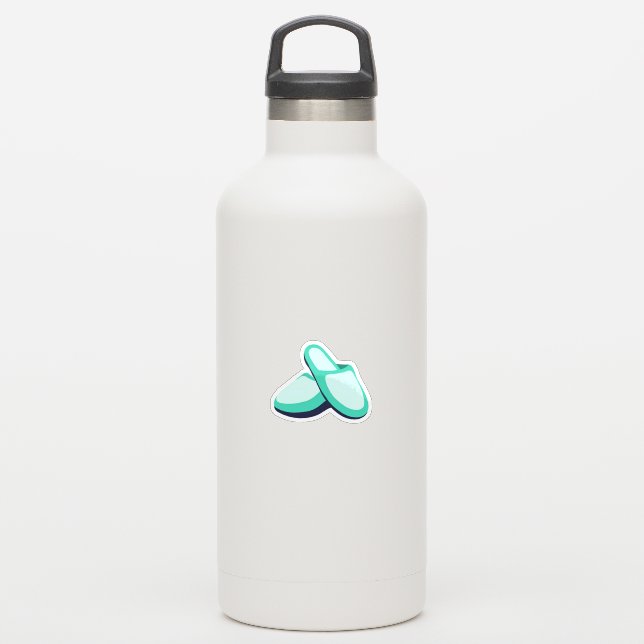 Sticker Pantoufles Aqua (Gourde)