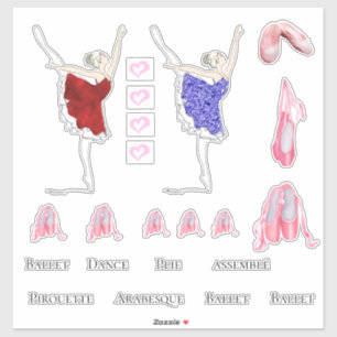 Sticker Pantoufles de ballet de Ballerina DO-IT-YOURSELF c