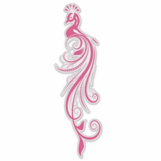 Sticker Paon en filigrane