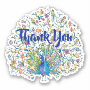 Sticker Paon personnalisé