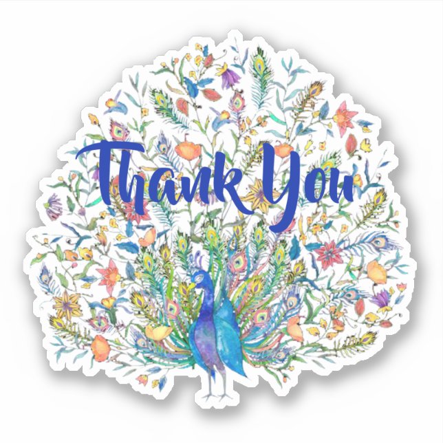 Sticker Paon personnalisé (Devant)