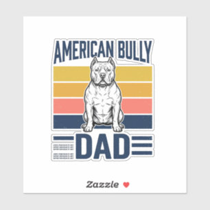 Sticker Papa American Bully Vintage Conception de T-shirt